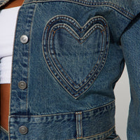 Match Made In Heaven Denim Jacket - Dark Wash