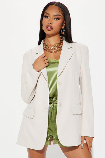 New Normal Oversized Blazer - Cream