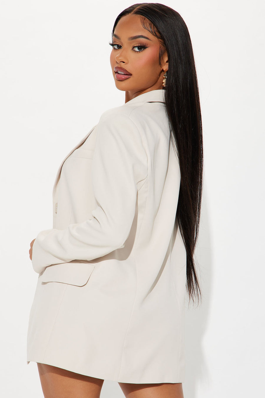 New Normal Oversized Blazer - Cream