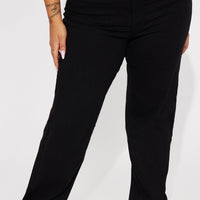 Simply Basic Stretch Straight Jeans - Black