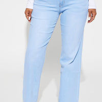 Simply Basic Stretch Straight Jeans - Light Wash