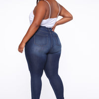 Swing My Way High Rise Skinny Jeans - Medium Blue Wash