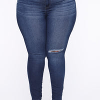 Swing My Way High Rise Skinny Jeans - Medium Blue Wash