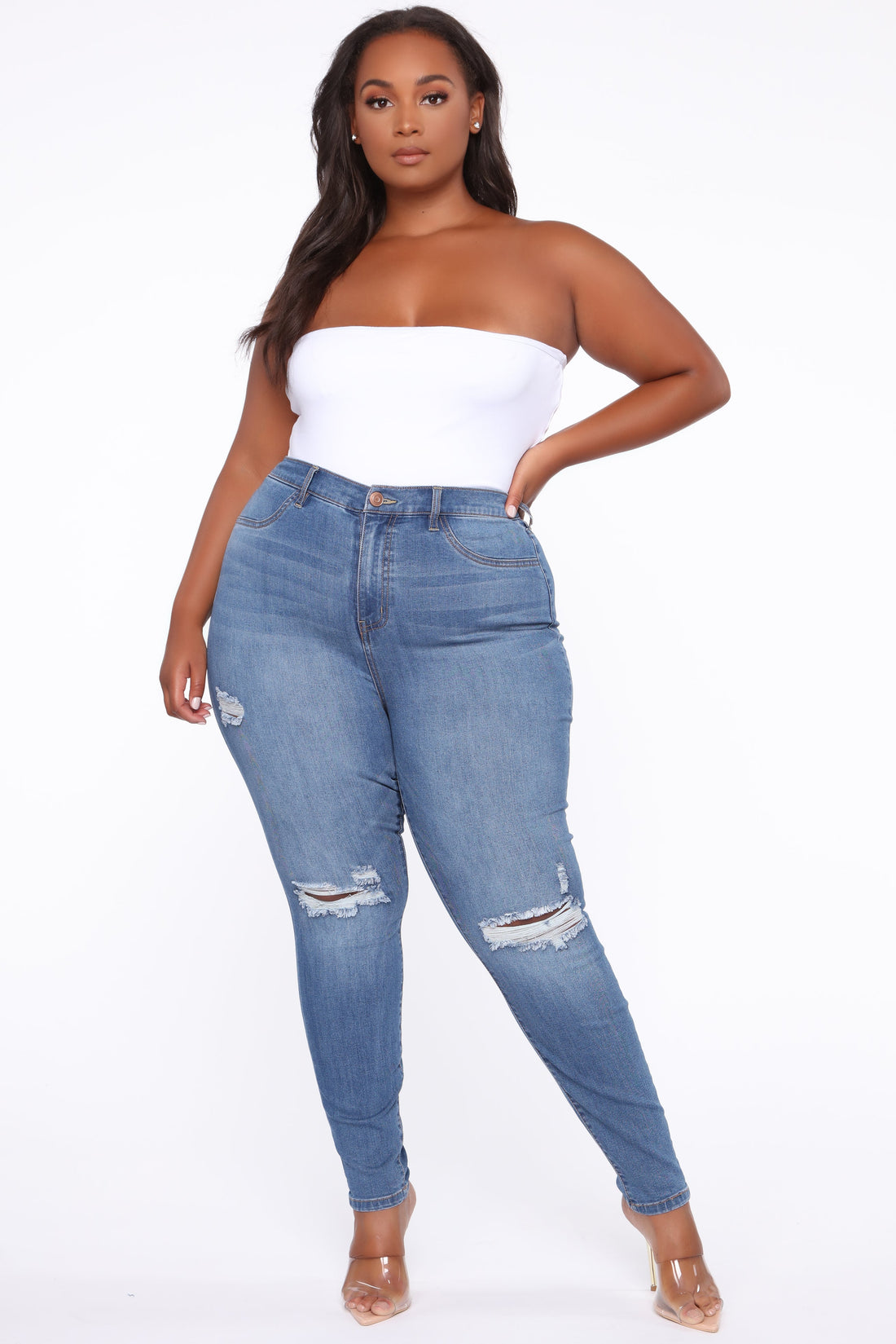 Our Favorite High Rise Skinny Jeans - Medium Blue Wash