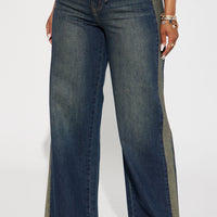 When In Rome Tinted Straight Leg Jean - Dark Wash
