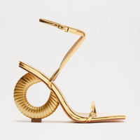 All About It Heeled Sandals - Gold