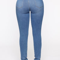 Flex Game Strong Mid Rise Skinny Jeans - Medium Blue Wash