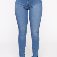 Flex Game Strong Mid Rise Skinny Jeans - Medium Blue Wash