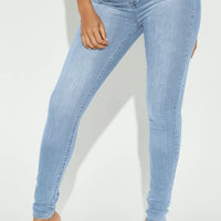 Tall Nequita High Rise Skinny Jeans - Light Blue Wash