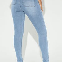 Tall Nequita High Rise Skinny Jeans - Light Blue Wash