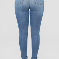 Dare Devil High Rise Skinny Jeans - Medium Blue Wash
