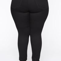 Luxe Ultra High Waist Skinny Jeans - Black