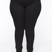 Luxe Ultra High Waist Skinny Jeans - Black