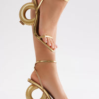 All About It Heeled Sandals - Gold