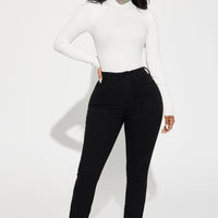 Harper High Rise Stretch Bootcut Jeans - Black