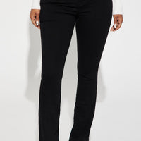 Harper High Rise Stretch Bootcut Jeans - Black