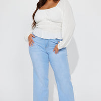 Simply Basic Stretch Straight Jeans - Light Wash