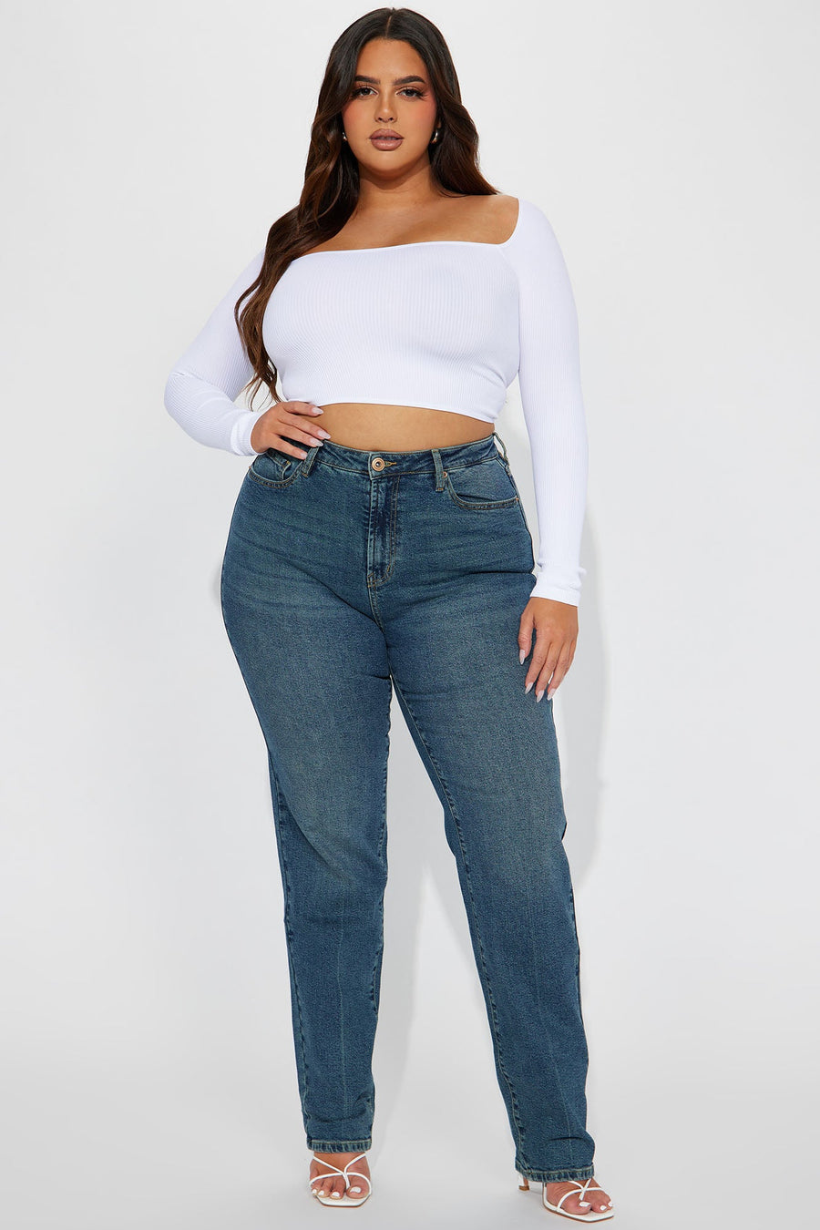 Second Chance Slim Straight Low Stretch Jeans - Medium Wash