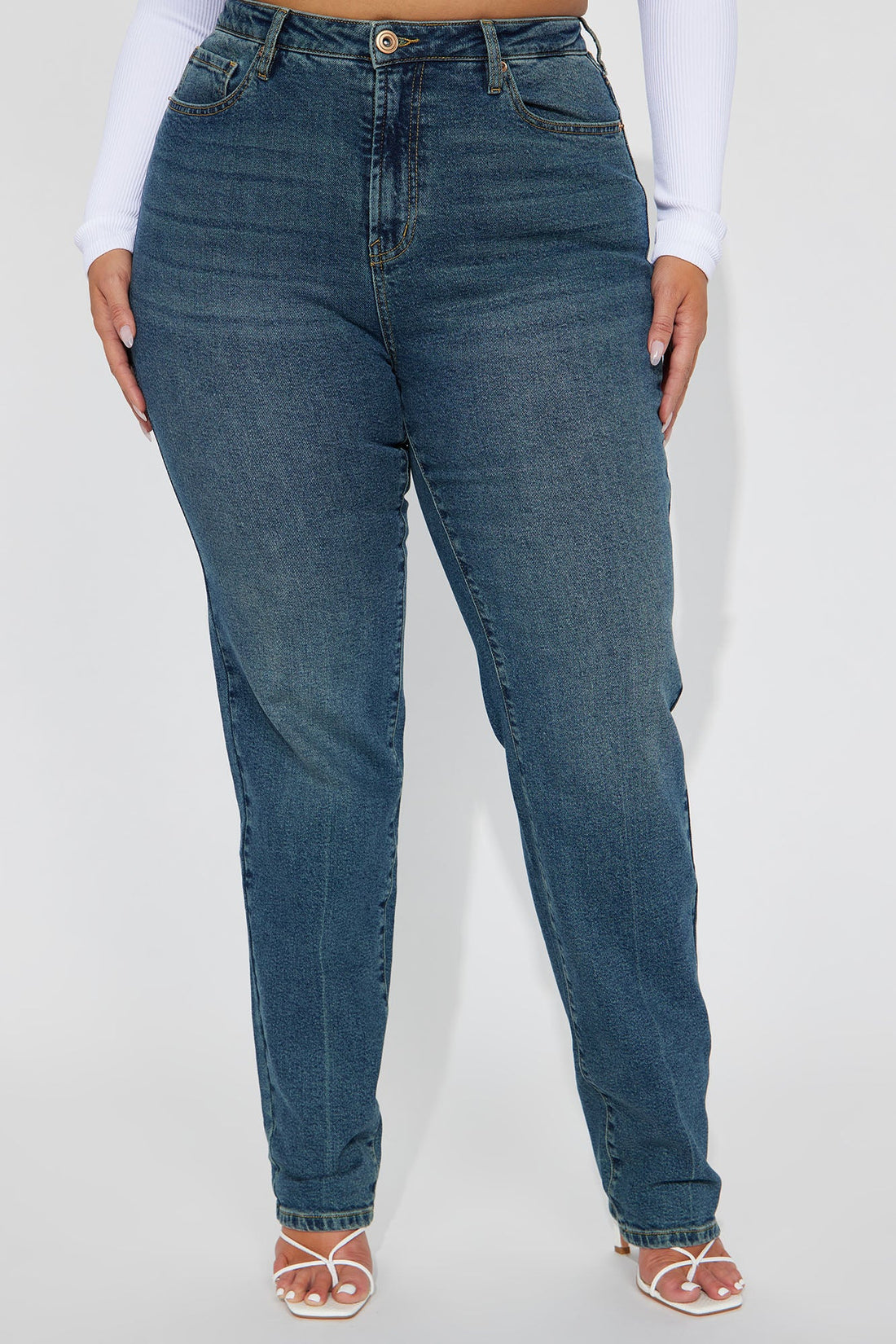 Second Chance Slim Straight Low Stretch Jeans - Medium Wash