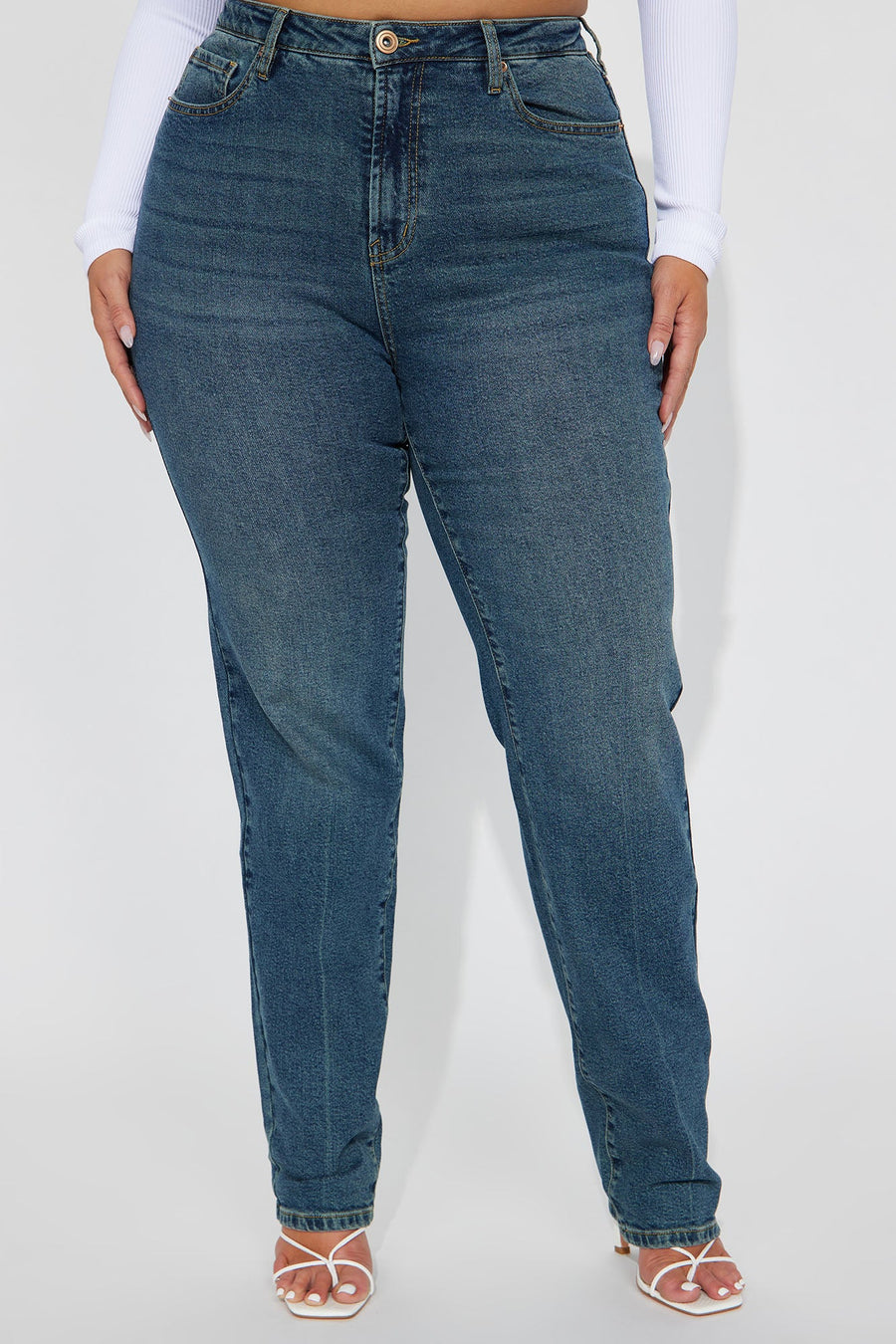 Second Chance Slim Straight Low Stretch Jeans - Medium Wash