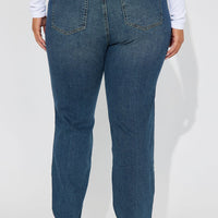 Second Chance Slim Straight Low Stretch Jeans - Medium Wash