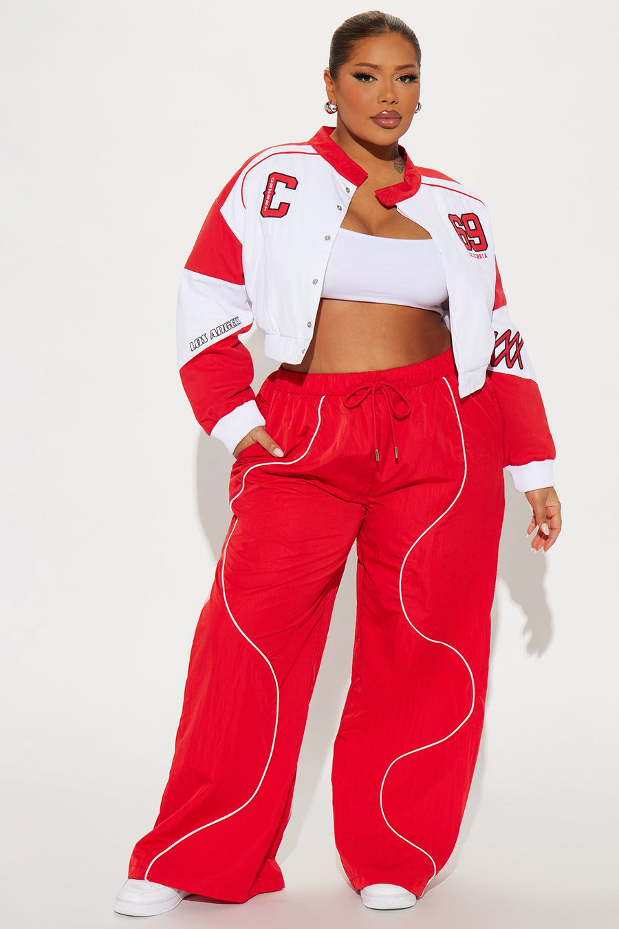 Cherry Bomb Bomber Jacket - Red/combo