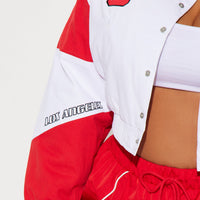 Cherry Bomb Bomber Jacket - Red/combo