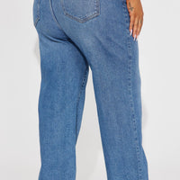 Long Lost 90's High Rise Straight Leg Jeans - Medium Wash