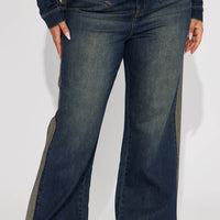 When In Rome Tinted Straight Leg Jean - Dark Wash