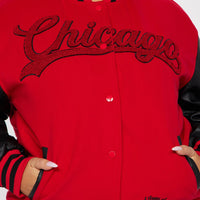 Chi Town Girl Bomber - Red/Black