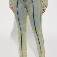 Vittoria Tinted Stretch Skinny Jeans - Light Wash