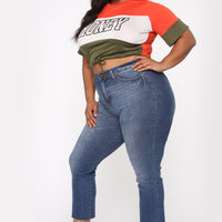Burning Love High Rise Mom Jeans - Medium Blue Wash