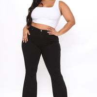 Tall Santorini Super Stretch Flare Jeans - Black