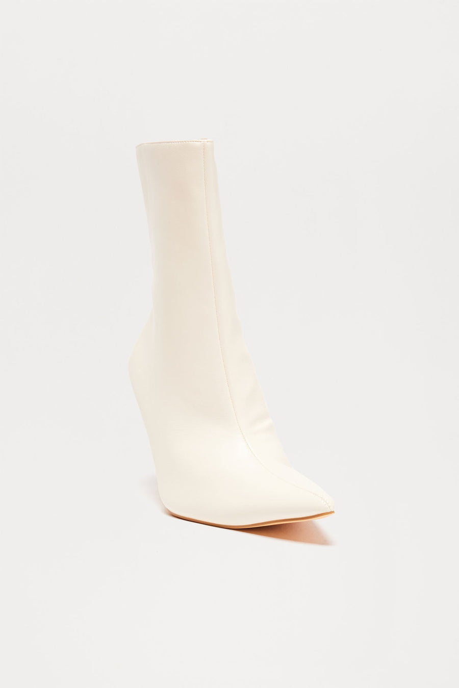 Angelina Heeled Booties - Ivory