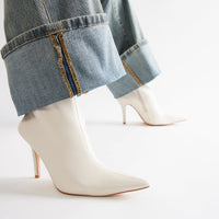Angelina Heeled Booties - Ivory