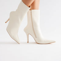Angelina Heeled Booties - Ivory