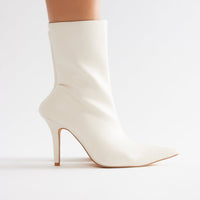 Angelina Heeled Booties - Ivory