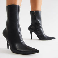 Angelina Heeled Booties - Black