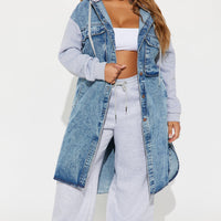 Millie Denim Coat - Medium Wash