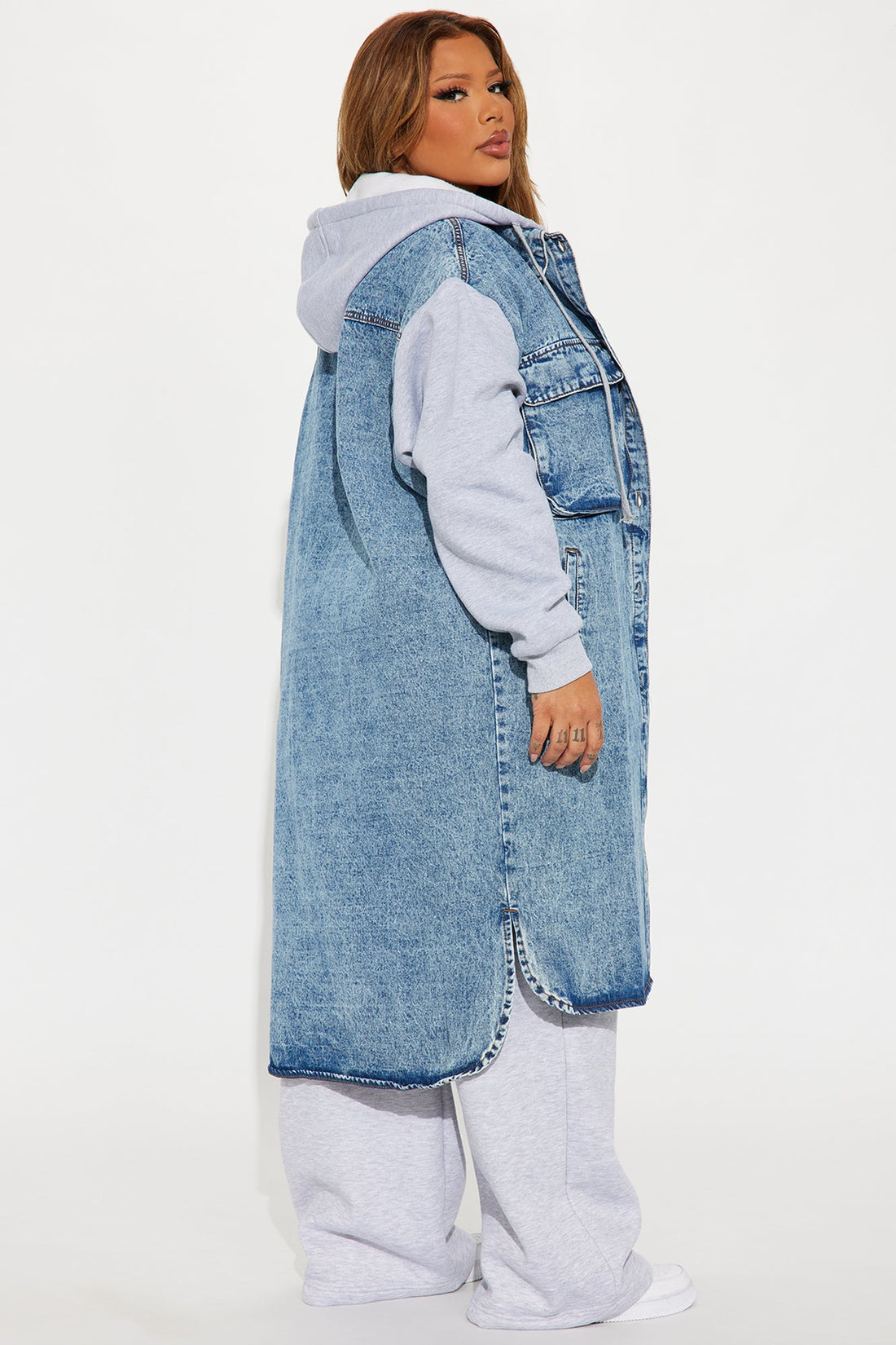 Millie Denim Coat - Medium Wash