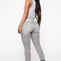 In The Night High Rise Skinny Jeans - Grey