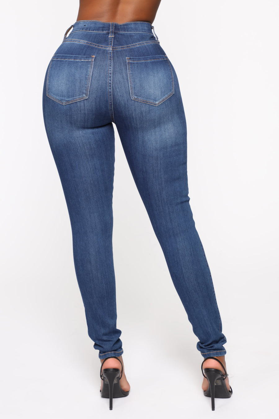 Curve Your Ways Skinny Jeans - Medium Blue Wash