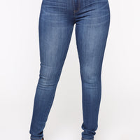 Curve Your Ways Skinny Jeans - Medium Blue Wash