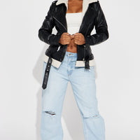 Be Right Back Moto Jacket - Black