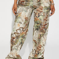 Weekend Trip Camo Stretch Cargo Jean - Taupe/combo