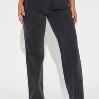 Tall Get It Straight Slouch Fit Jeans - Black