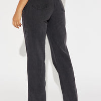 Tall Get It Straight Slouch Fit Jeans - Black