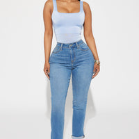 Clara Super Stretch Sculpting Mom Jeans - Medium Wash