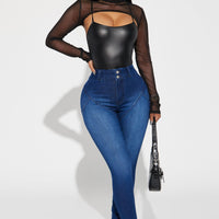 Booty So Good Moto Stretch Skinny Jeans - Dark Wash