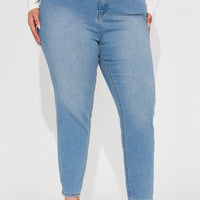 Wifey High Rise Booty Lifter Jeans - Light Blue Wash